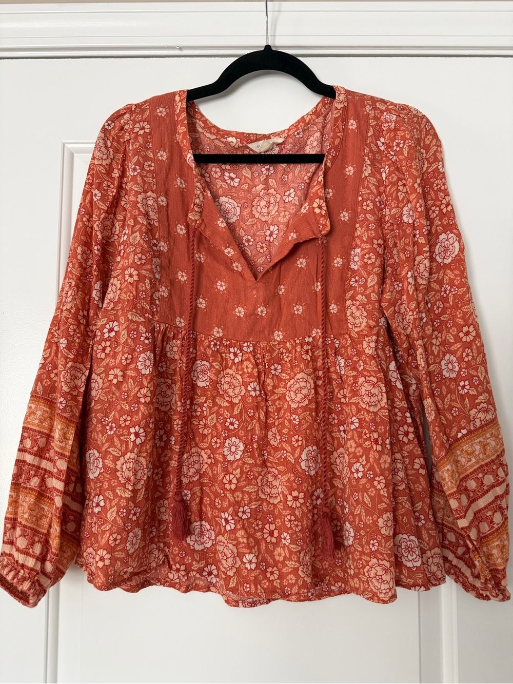 Lucky Brand floral boho blouse